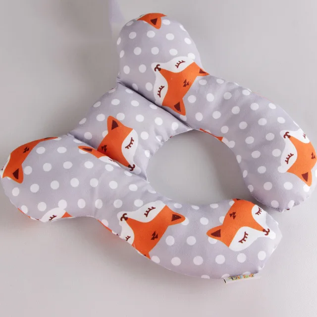 Fox pillow Удобные портативные моющиеся детские милые коляски анти-плоские подголовники безопасности сиденья подголовник спальные подушки детский вид - Цвет: Fox pillow