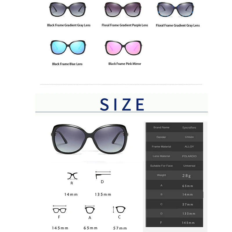 Очки солнцезащитные женские поляризационные роскошные брендовые дизайнерские