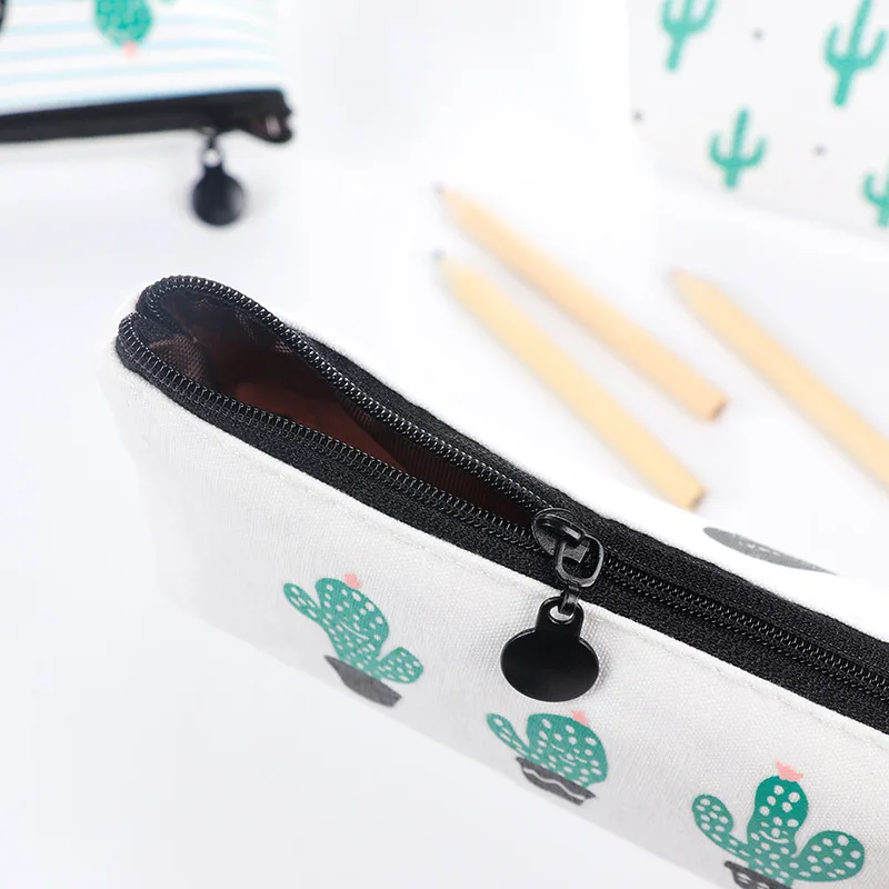 1 шт. Холст мультфильм много Карандаш кактус мешок канцелярские принадлежности