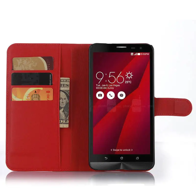 Телефон case Pu Кошелек Стиль Флип Case Cover PU Leather для Asus ZenFone 2 Laser ZE601KL 6 дюйма С