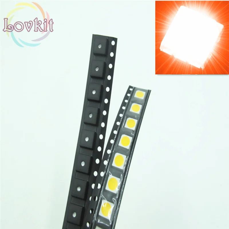 5000 шт. PLCC 6 5050 SMD оранжевый/желтые светодиоды диод 1 8 2 в 600 610нм для велосипеда DIY