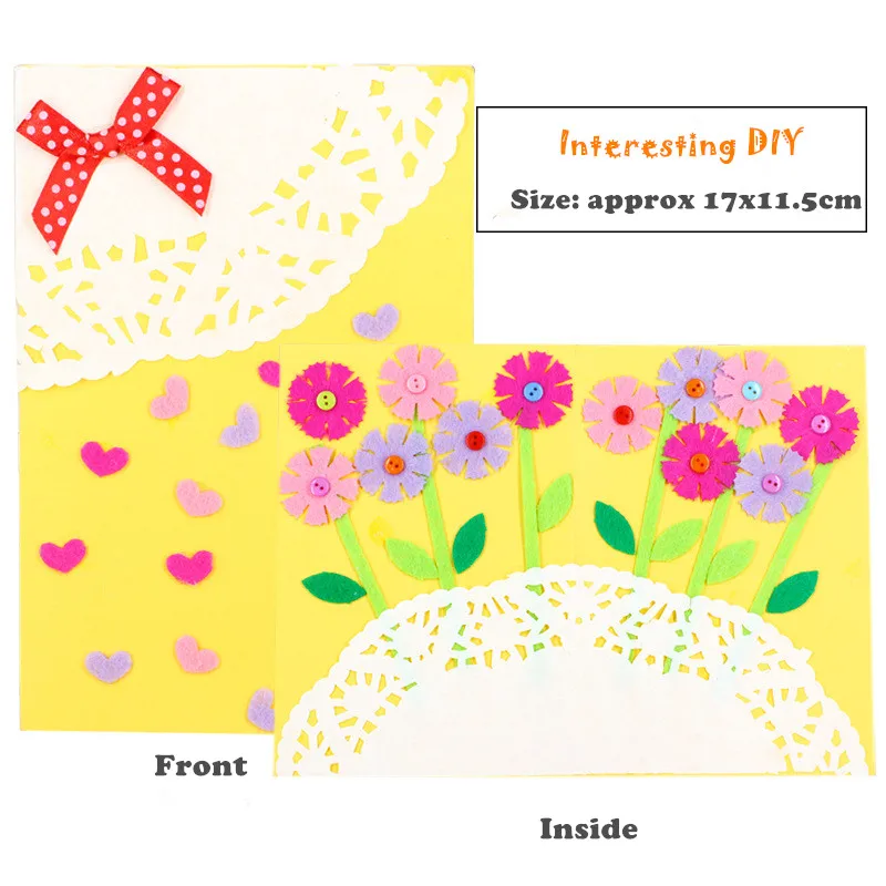 _ 3D поздравительная открытка нетканые Креативные наклейки материалы ручной