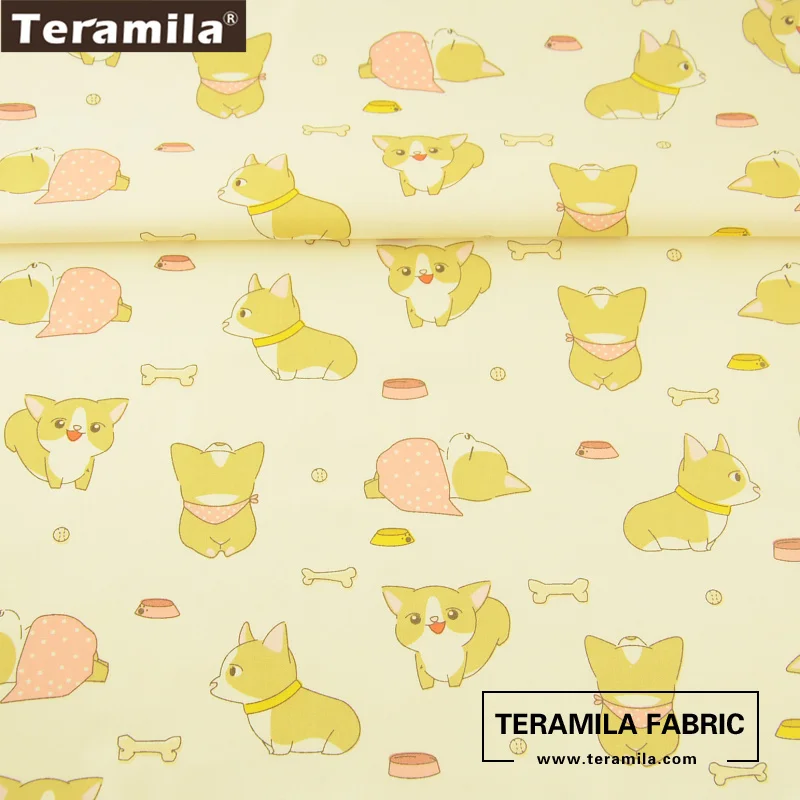 Teramila из хлопка с принтом милый мультфильм Пикачу Дизайн Бежевый саржевая ткань для подушек лоскутное украшение Шитье