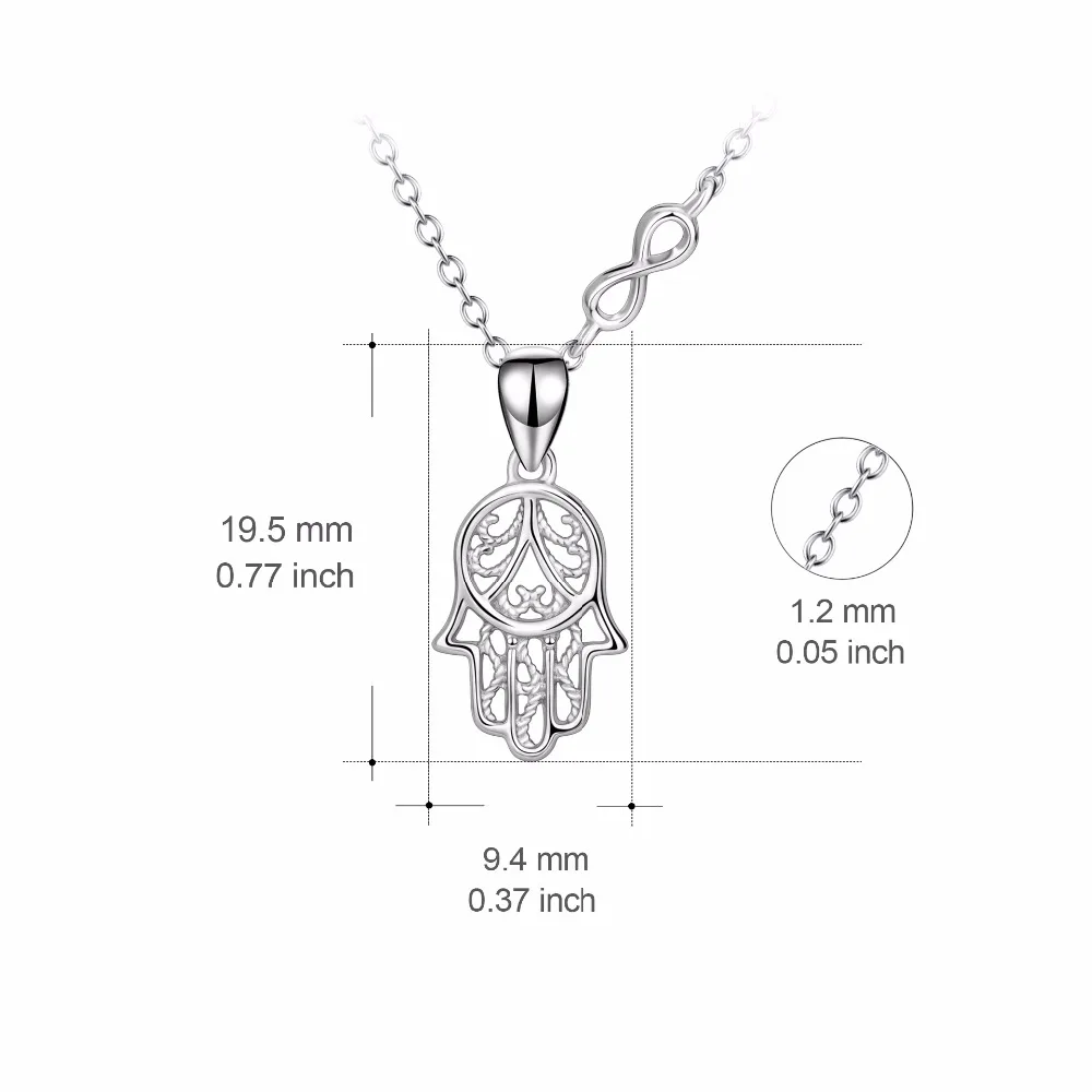 Женская цепочка из серебра 925 пробы с кулоном|hamsa hand|fashion necklacenecklace fashion |