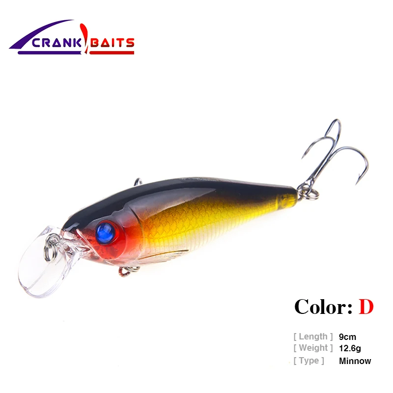 Кривошипные приманки 1 шт. Рыболовная Приманка Minnow Crankbait жесткая приманка плотная