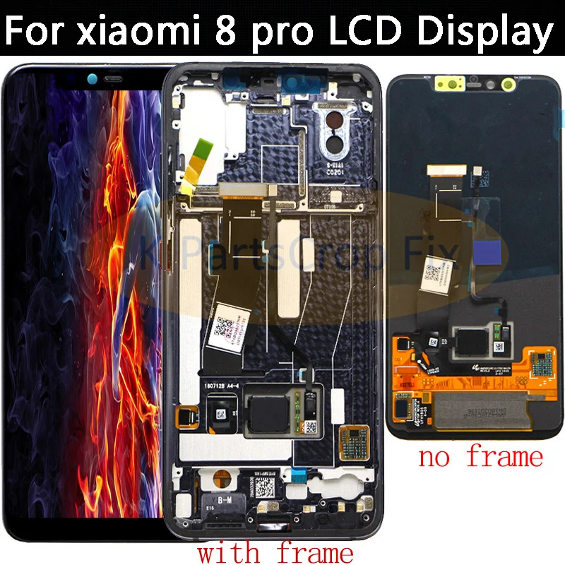 ЖК дисплей AMOLED для xiaomi Mi 8 pro сенсорный экран с дигитайзером и рамкой Xiaomi Mi8 на