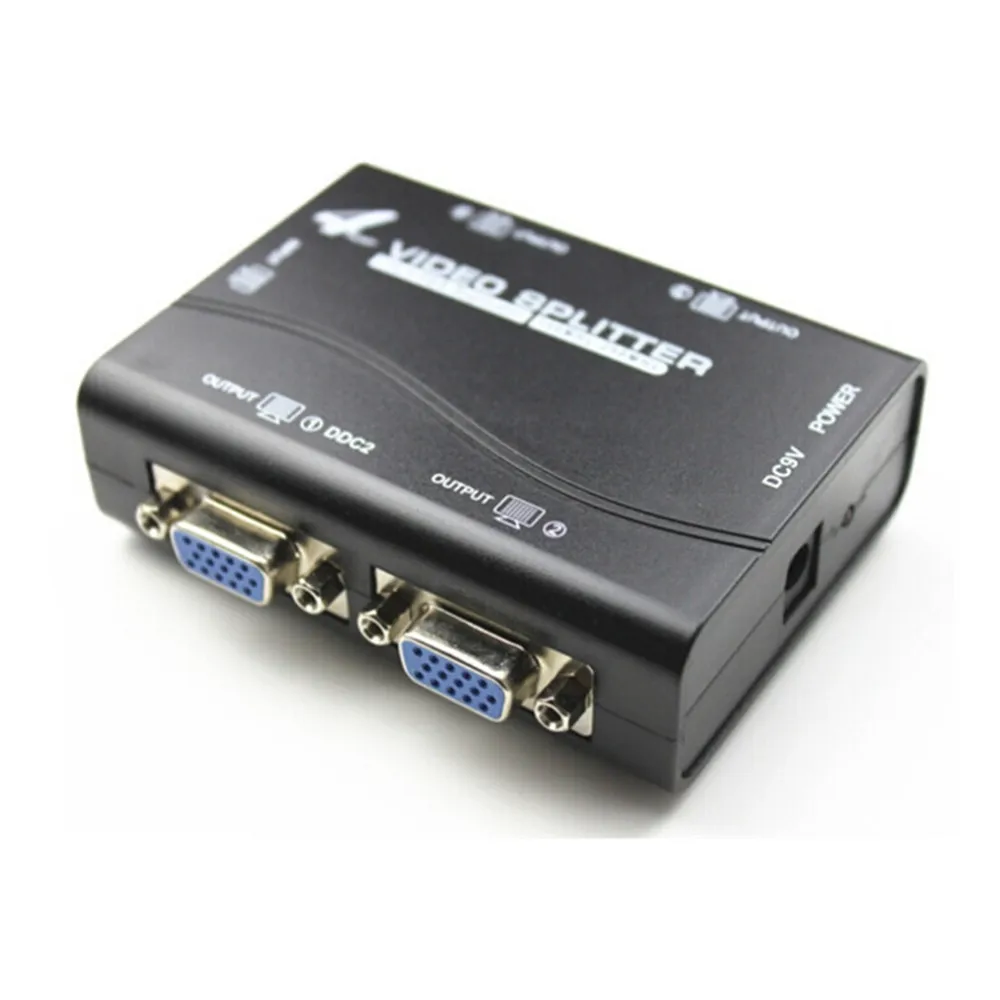 Новое поступление Fengru VGA Video Splitter Дубликатор 1-в-4-из 250 мГц устройства cascadedable