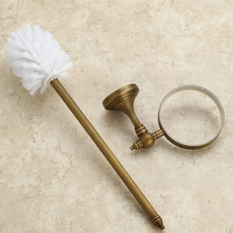 Античный латунный держатель для туалетной щетки настенный туалетный набор и