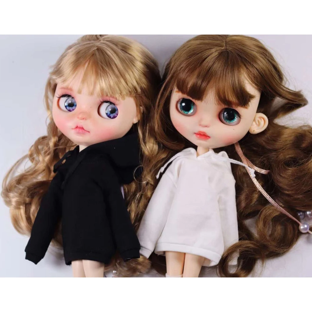 Модная Кукла одежда толстовки Верхняя одежда для 1/6 Azone Ob24 кукла-солдат Accs белый