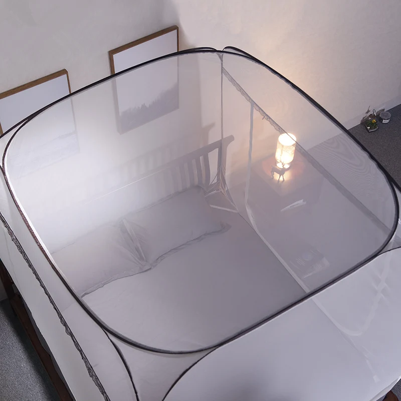 

Large Mosquito Net For Double Bed Portable Polyester Canopy Netting Universal Bed Tent Mesh For Camp Girls Bed Tent cibinlik Net