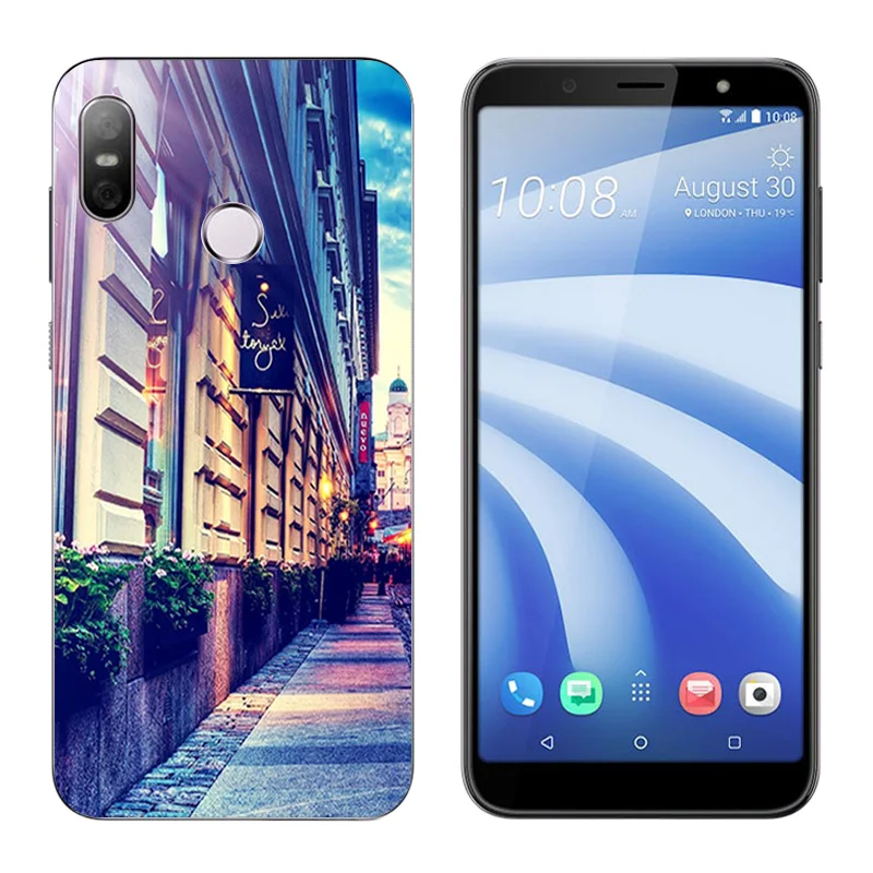 6.0&quot for HTC U12 life Soft Silicone Cases Expression Printing Back Cover Funda Luxury TPU Protection Shell |