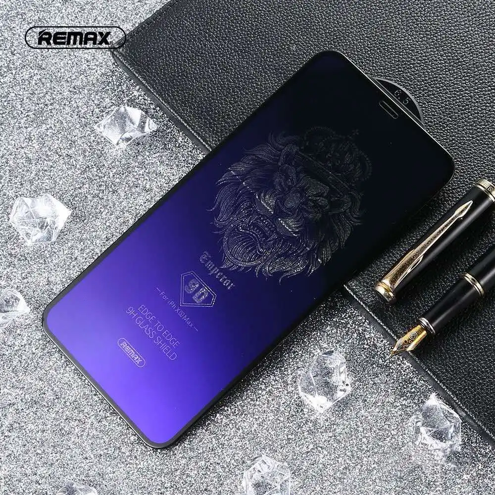 Закаленное стекло REMAX 9D для защиты экрана от синего света iPhone X XS XR XSMA защита 9H