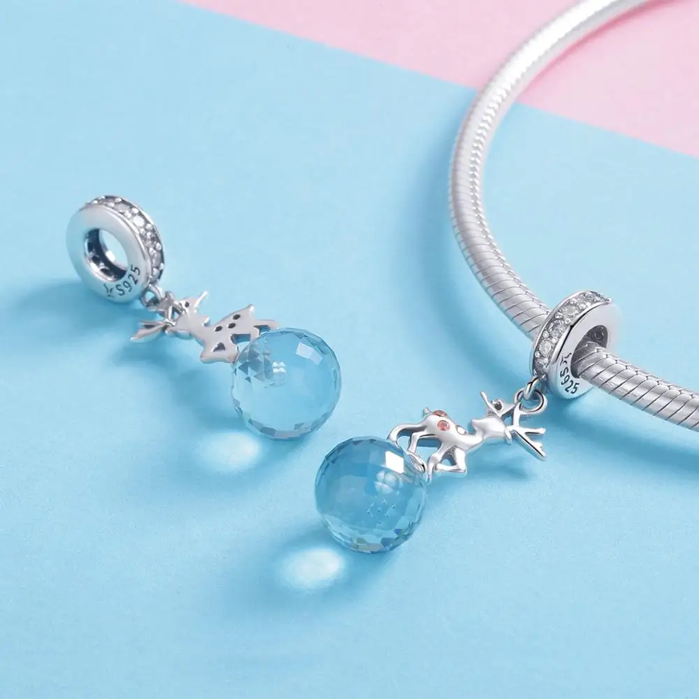 Подвеска в виде рождественского оленя из стерлингового серебра 925 пробы