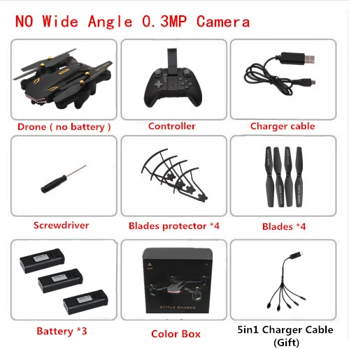 0.3MP 3B Color Box VISUO XS809S складной селфи Дрон с камерой FPV Дроны с камерой HD XS809HW Модернизированный Дрон RC Квадрокоптер Вертолет VS E58 - Цвет: 0.3MP 3B Color Box