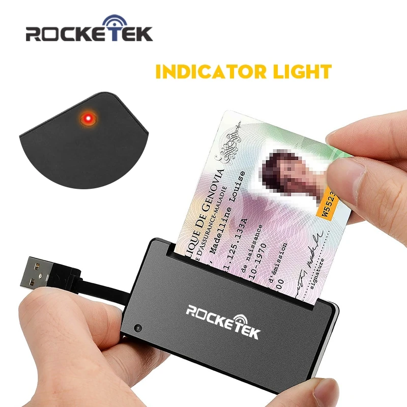 Rocketek USB 2,0 считыватель смарт-карт cac, ID банковская карта, sim карта cloner разъем cardreader адаптер ПК компьютер ноутбук аксессуары