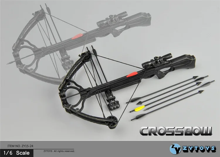 ZYTOYS ZY15-24 1/6th весы Охотный арбалет с употреблением желтого зубчика-Пластик оружие