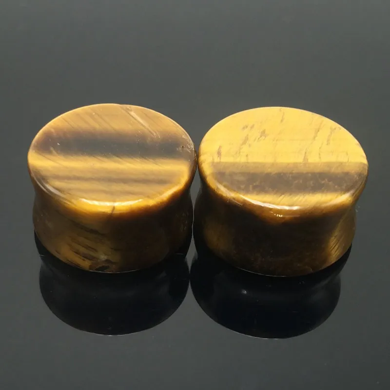 YYW пирсинг тоннель для мужчин ювелирные изделия Тигровый глаз Rondelle 6/8/10/12/14/16 мм 2