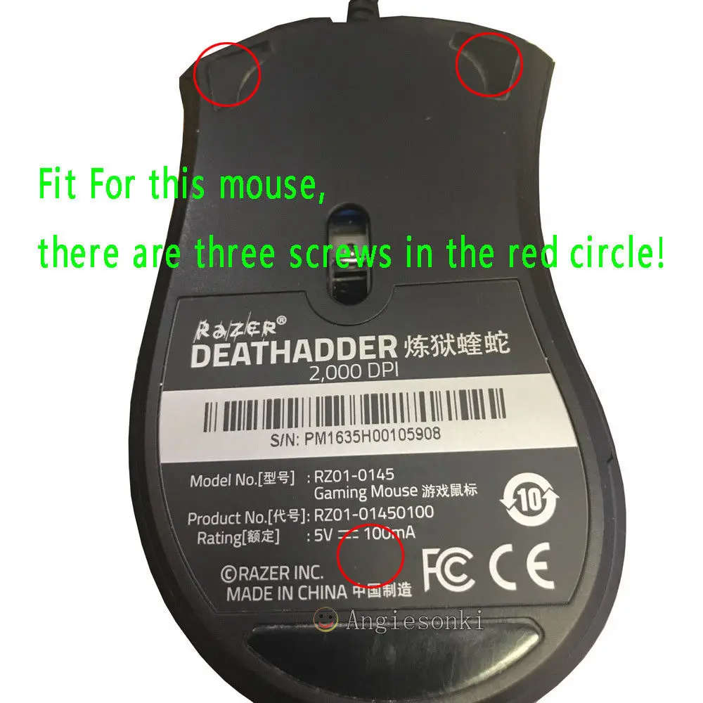 Новая верхняя оболочка мыши/крышка/Внешний чехол для RZ DeathAdder 2000 dpi игровая мышь RZ01-01450100