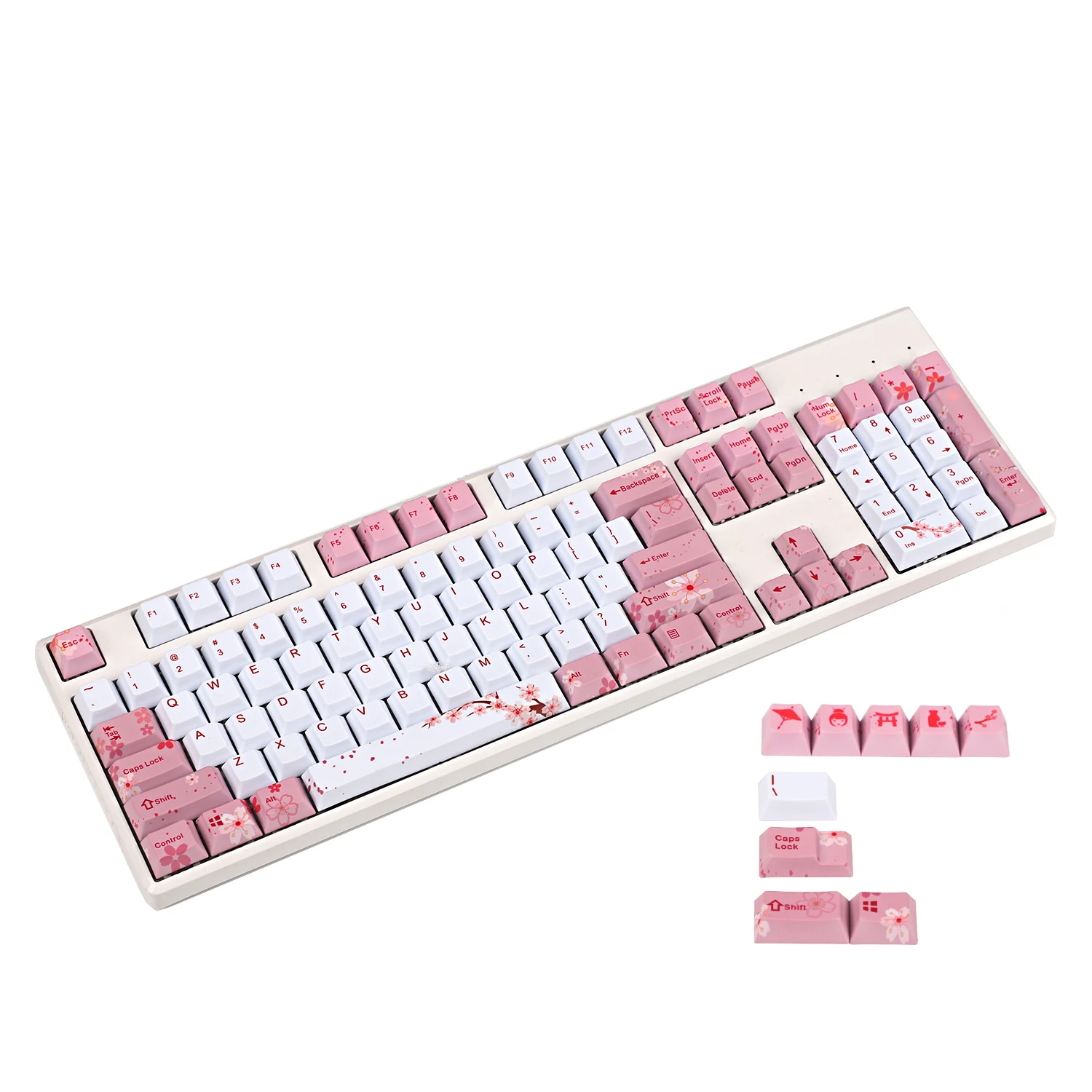 YMDK Вишневый профиль ANSI 108 пять Сторон краситель Sub PBT Keyset Keycap для 61 87 104 стандарт Cherry MX переключатели механическая клавиатура