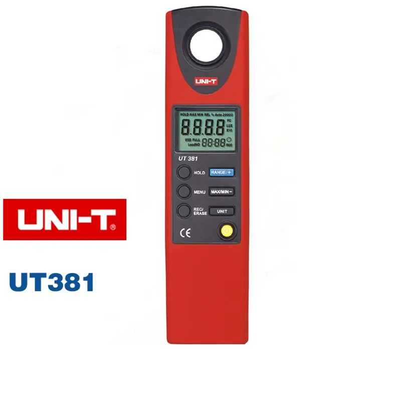 

Цифровой профессиональный фотометр UNI-T UT381, измеритель яркости с ЖК-дисплеем, Автоматический диапазон LUX/FC, люминометр