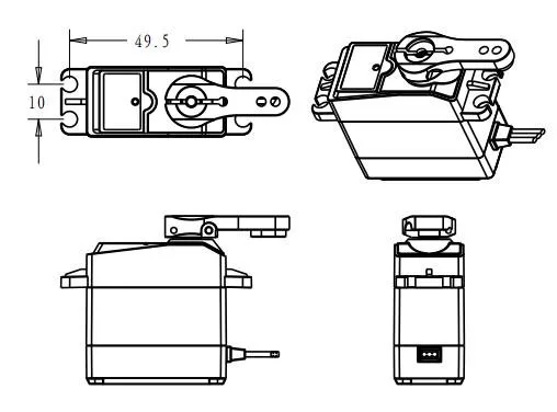 Сервопривод 4XDS3225 25 кг цифровой сервопривод с цельнометаллическим приводом