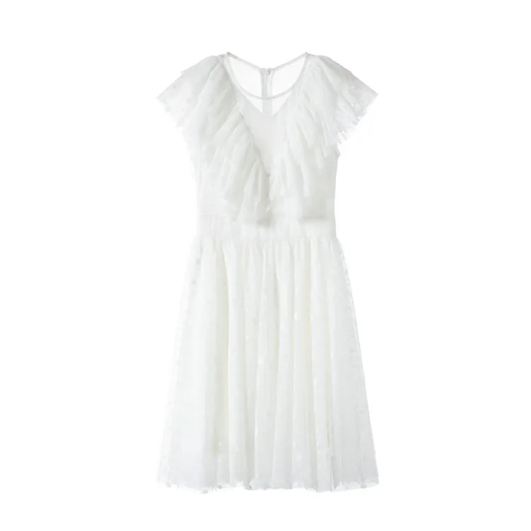 Милое белое платье принцессы 2019 женское посмотрите на дешевое Сетчатое бальное в