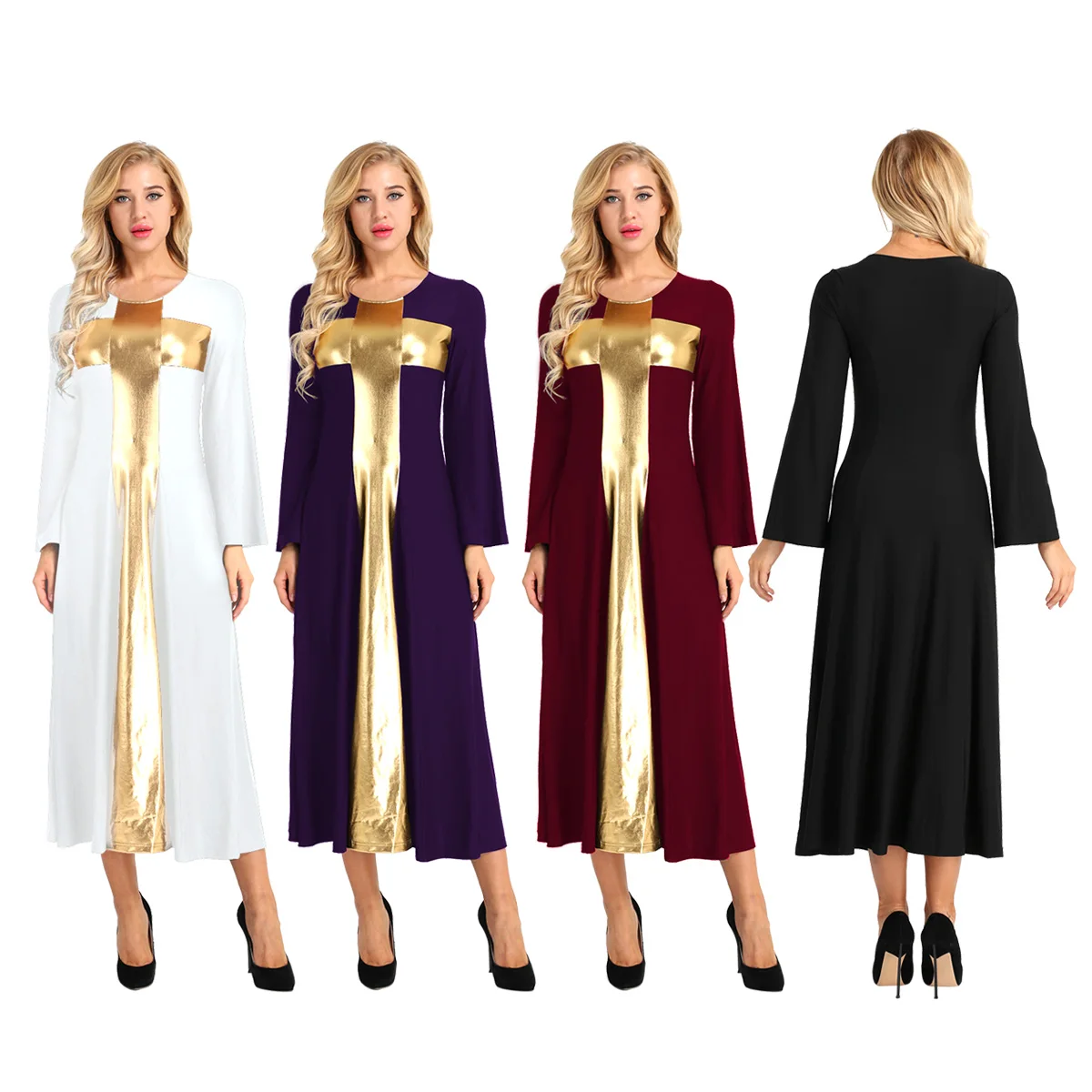 Женское платье с длинным рукавом и колокольчиком для взрослых|Женские платья| |