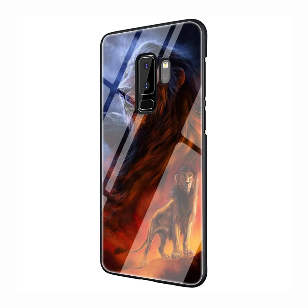 Король Лев силиковые очки с закалённым Стекло Телефон чехол для Galaxy S7 edge S8 9 10 Plus, Note 8, 9, 10, A10 20 30 40 50 60 70 - Цвет: G2