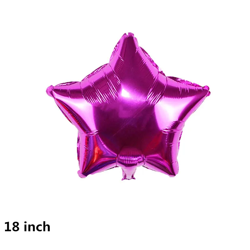 18inch Rosered Star С Днем Рождения гирлянда из букв воздушный шар хвост Вечерние Декорации фольга бумага воздушный шар "Конфетти" падение день рождения поставки - Цвет: 18inch Rosered Star