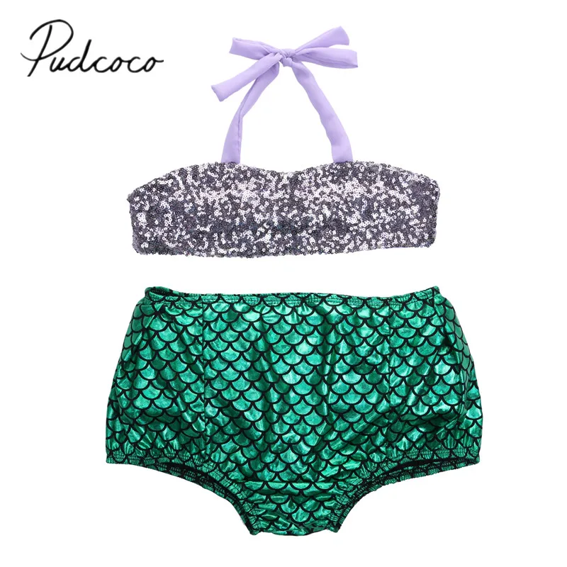 2018 Новый брендовый купальный костюм принцессы для маленьких девочек бикини