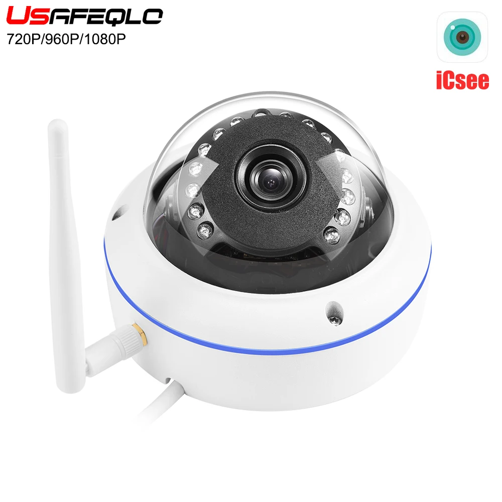 Антивандальная IP камера iCSEE с Wi Fi слотом для SD карты макс. 128 ГБ ONVIF P2P купольная