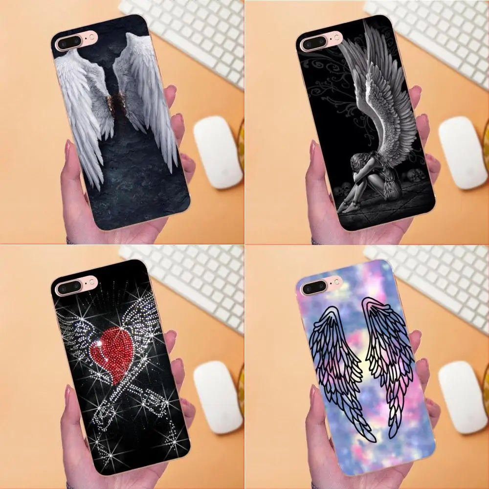 Angel Wings лучший для Apple iPhone 4 4S 5 5C 5S SE 6 6S 7 8 Plus X XS Max XR Мягкий Силиконовый ТПУ