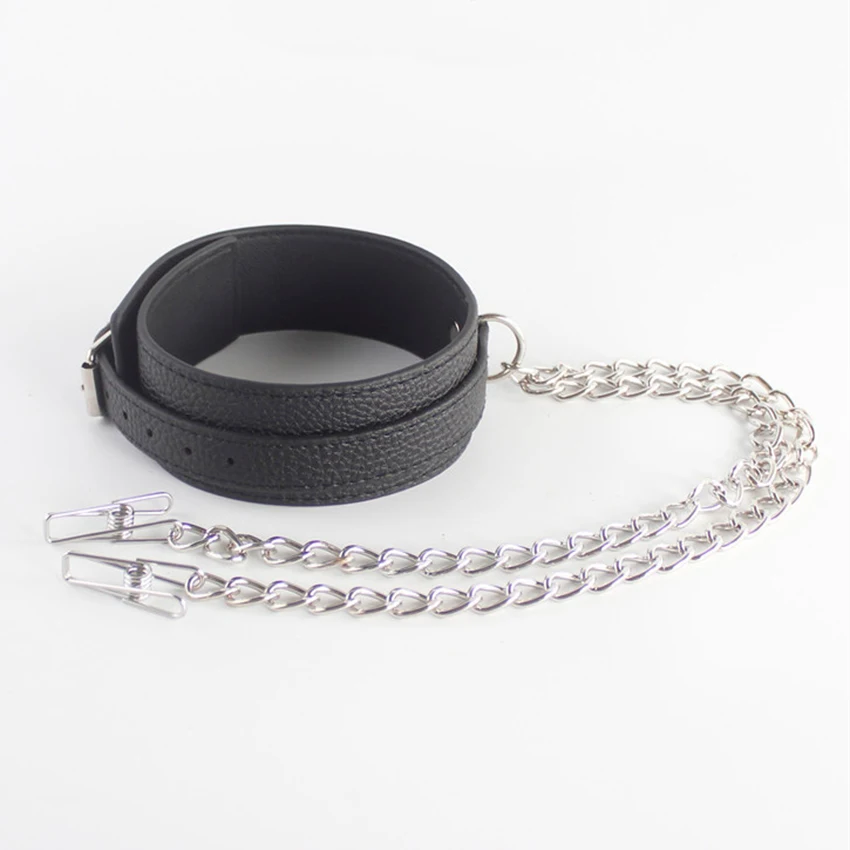 SODANDY секс рабский ошейник для шеи Связывание удерживающий воротник с зажимом