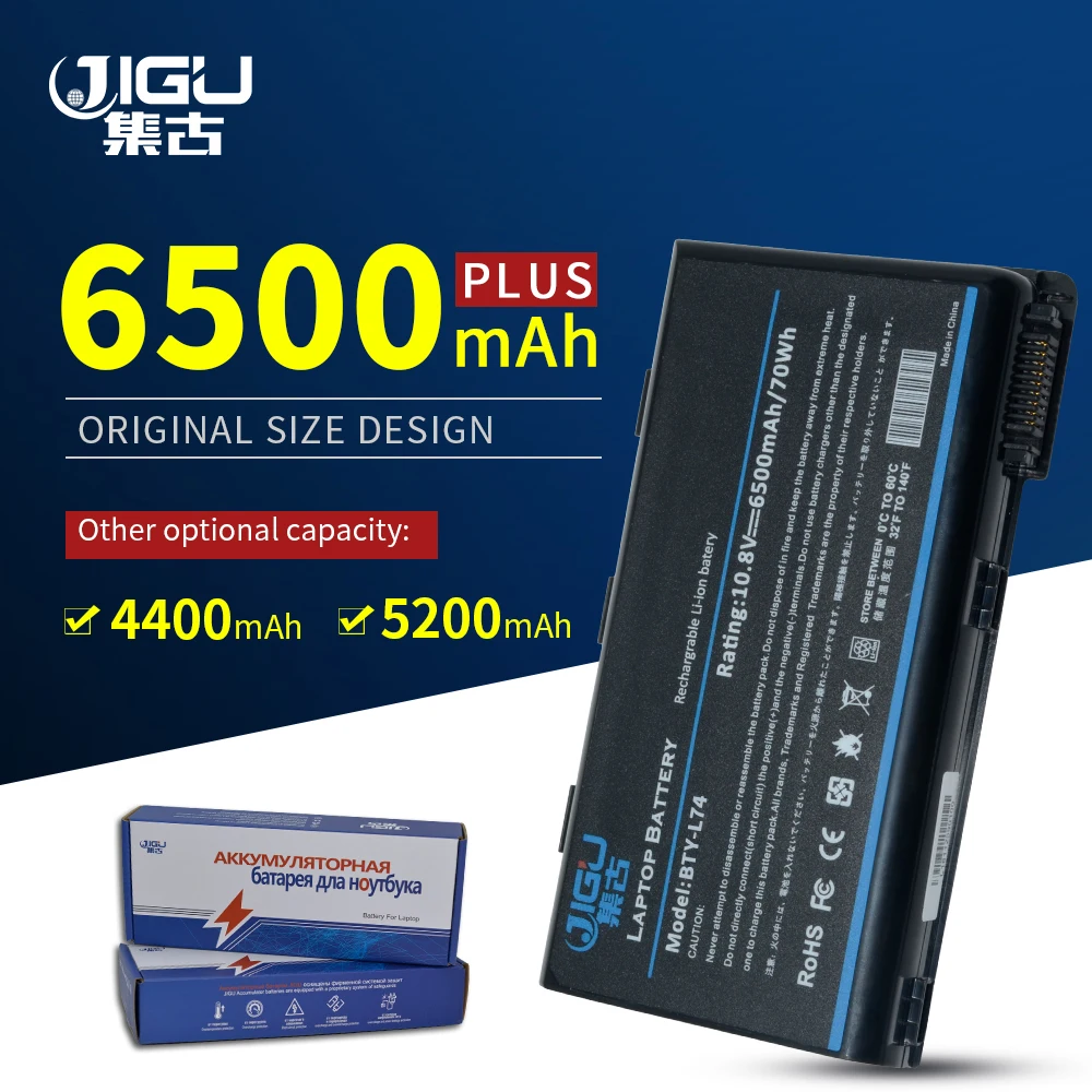 Jigu батарея для ноутбука BTY-L74 BTY-L75 91NMS17LF6SU1 MSI A5000 A6000 A6200 все серии CR600-001US CR600-013US CR600-017US