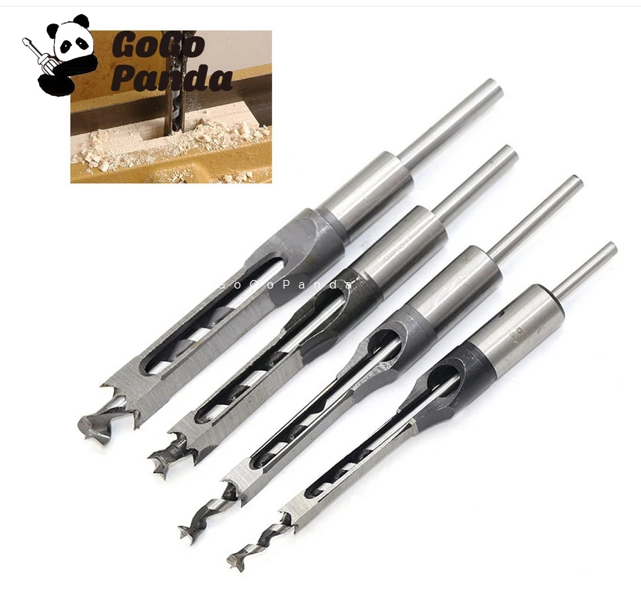 

Free Shipping Square Hole Bits (6-20) Wood Drill Bit Mortising Chisel Set Mortiser Drills Bit Set