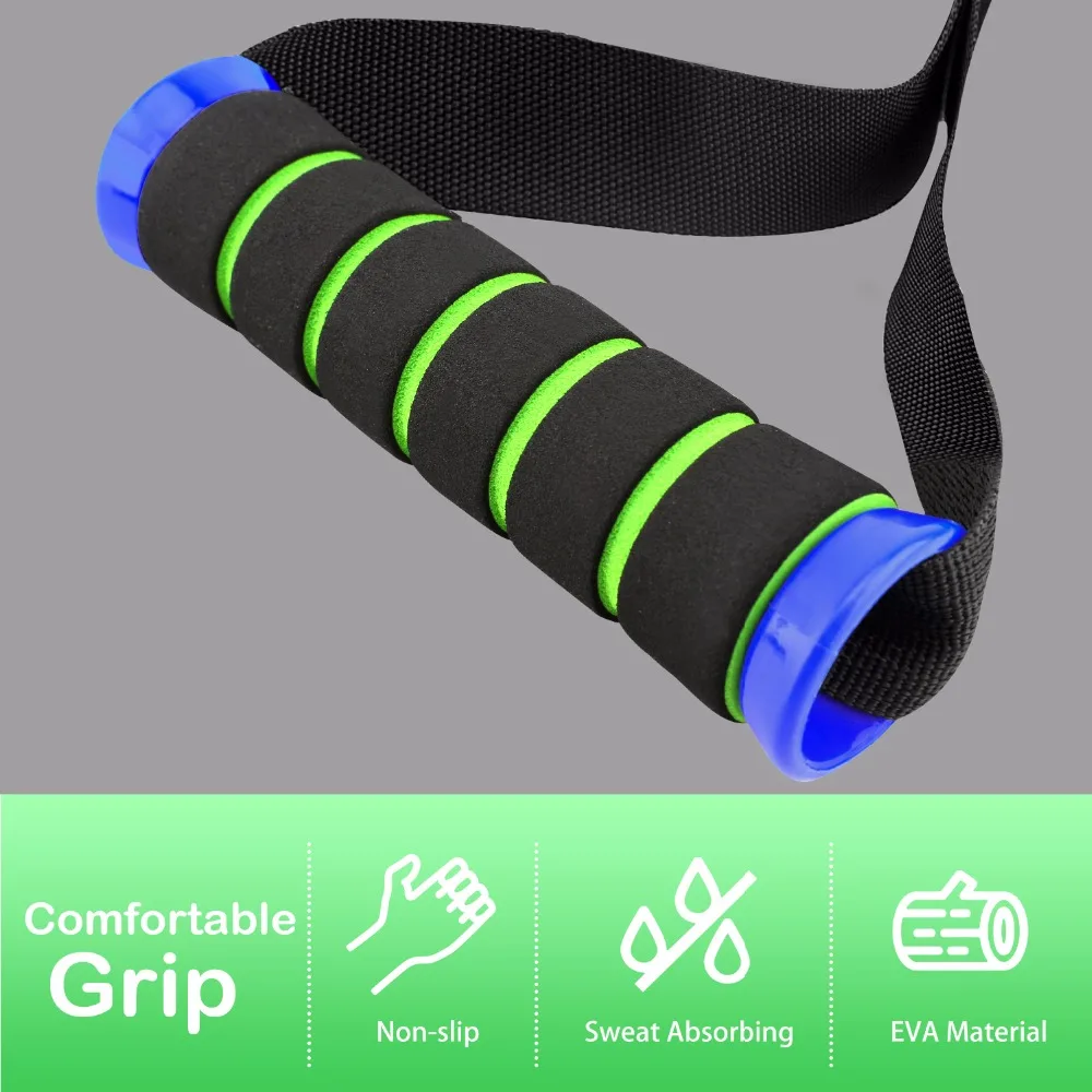 MoKo Эспандеры для упражнений шнуры с поролоновыми ручками укрепления фитнеса