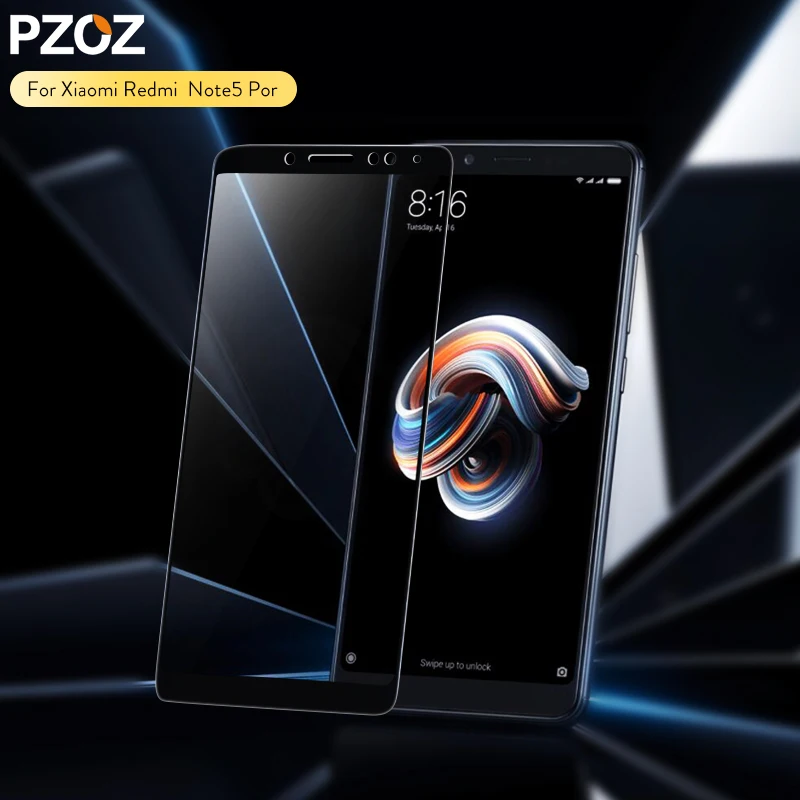 PZOZ xiaomi redmi note 5 pro, закаленное стекло, полное покрытие, защитная пленка для экрана xiomi redmi note 5 7, стеклянная пленка xaomi note5 note7