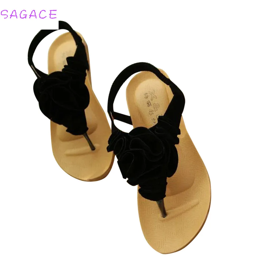 SAGACE Sandals Women Flower Summer Bohemia Sweet Sandals Clip Toe Sandals Beach Chaussures Femme Casual ComfortableShoes