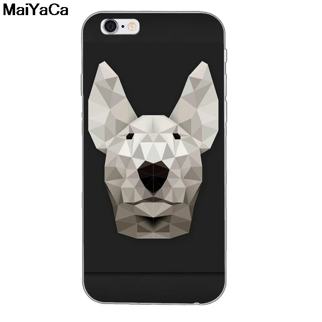 MaiYaCa щенков Бультерьера для iPhone 4S SE 5C 5S 5 6 6S 7 8 Plus X XR XS MAX прозрачные чехлы для телефона мягкие чехлы из ТПУ - Цвет: Черный