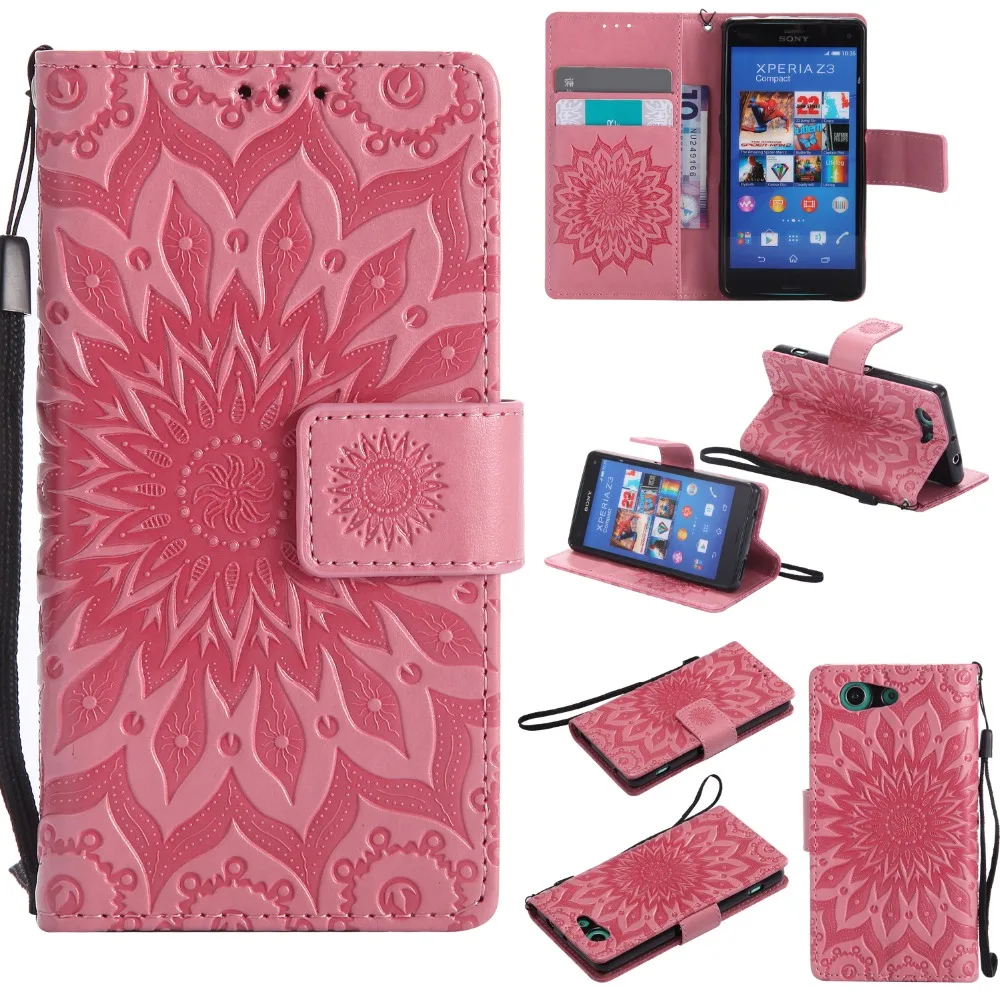 Чехол книжка для Sony Xperia Z3 Compact M55W компактный чехол eXperia + держатель карт|case for sony