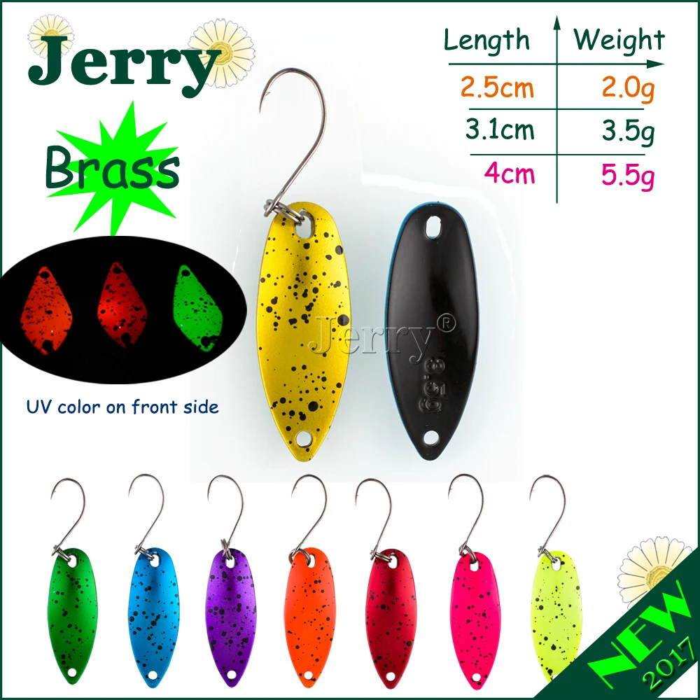Jerry 1 шт. рыболовные приманки жесткие расплавленные литые цветные форели ложки