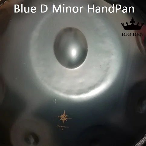 Профессиональная нержавеющая сталь D Minor Kurd HandPan nitrided версия уличный художественный барабан уличный игровой шоу барабанная сумка губок - Цвет: Blue D HandPan