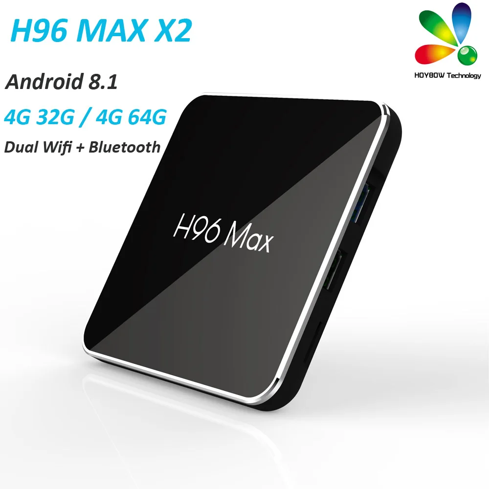 5 шт. H96 MAX X2 4 Гб 64 Гб/32 ГБ Amlogic S905X2 четырехъядерный Смарт ТВ бокс Android 9 0 4K 2 ГГц/5 ГГц