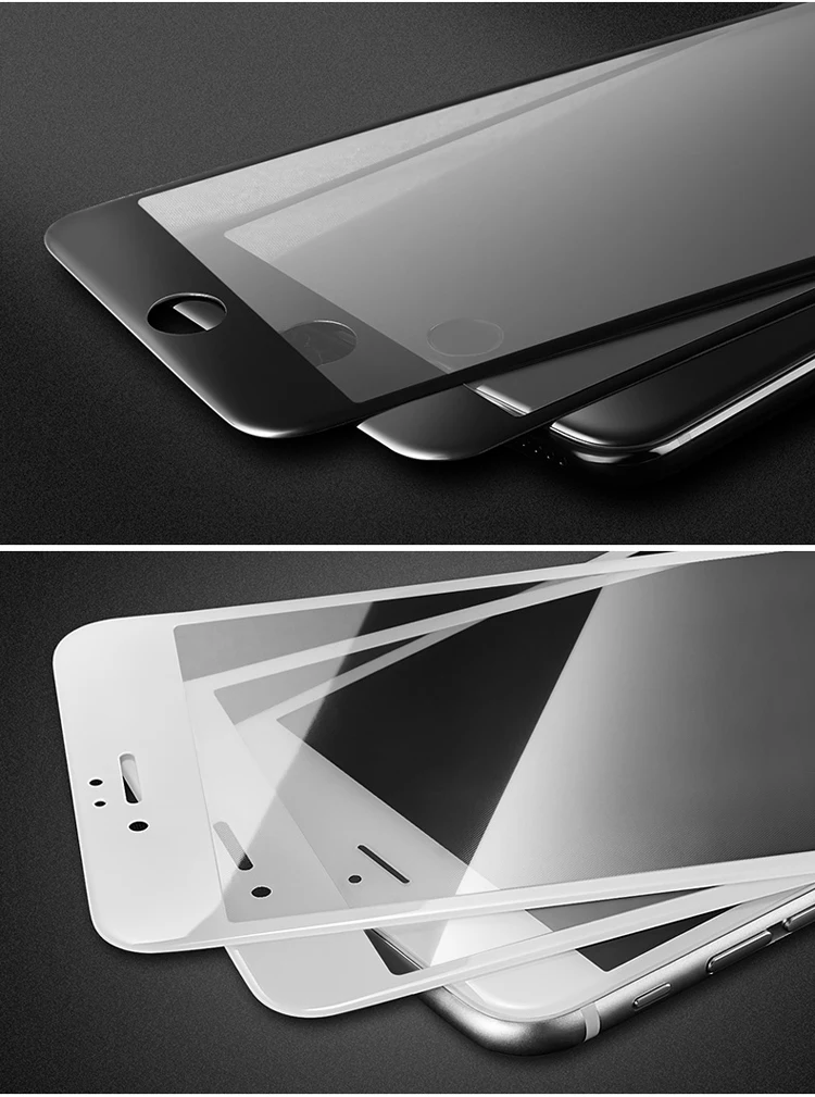 Iphone567/8/X Мягкий край 3 d поверхности полное закаленное стекло наклейка для iphone678splus LanZiGuang предотвращения wangcangli