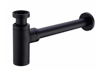 matte black finished black color basin pop up drain pipe basin sink drain pipe fittings dp902
