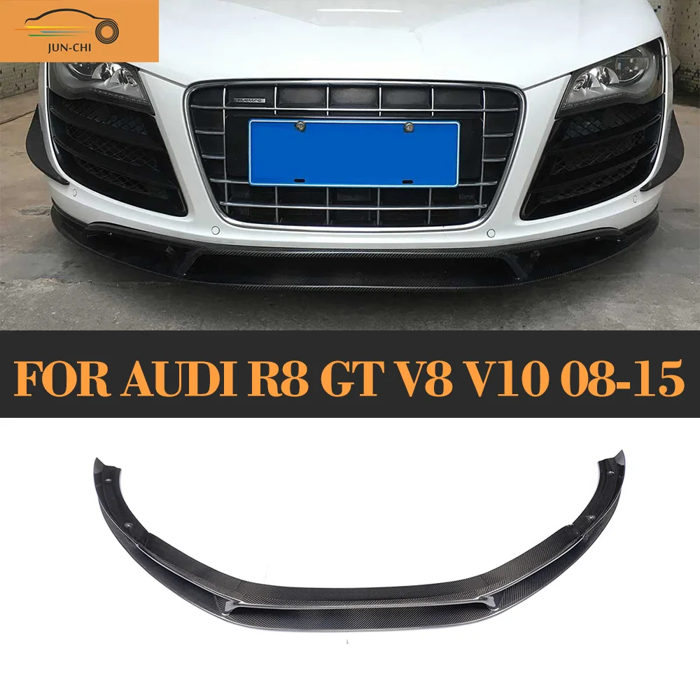 Автомобильный спойлер из углеродного волокна для Audi R8 GT V8 V10 2008 2015|lips lip|lip frontlip bumper