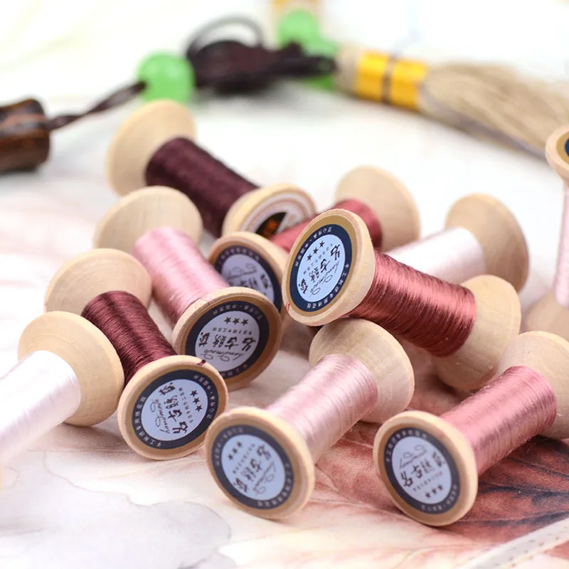 

20m Cinnabar Red Suzhou DIY Common Color Silk Line Branch Manual Spiraea Embroidery thread