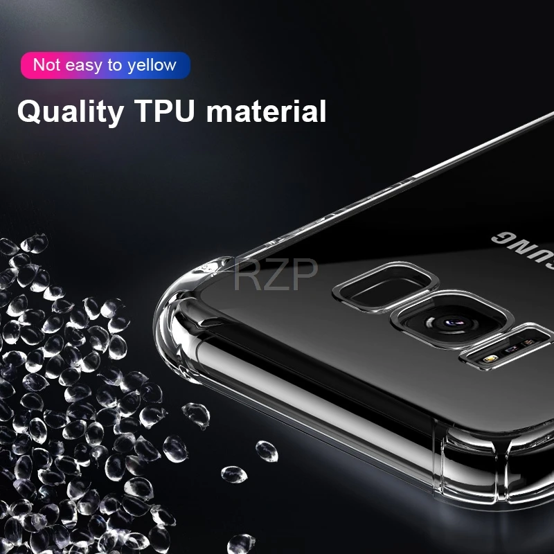 RZP 3D прозрачный чехол для телефона Samsung Galaxy S8 S9 10 20 Plus Note 8 9 задняя крышка + Мягкий