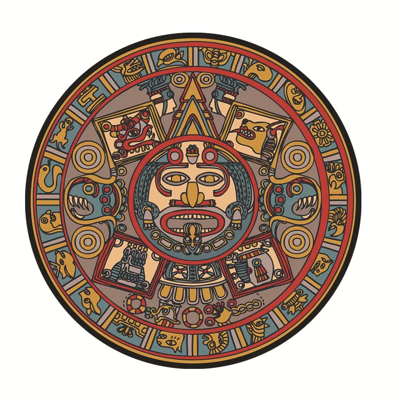 european classical vintage ethnic totem mandala round carpet non slip balcony coffee table hanging basket home decoration mat free global shipping