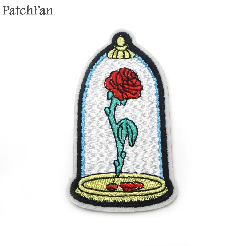 Patchfan красота и чудовище настоящая любовь Роза аппликация нашивки наклейки рубашка сумка Джерси одежда para значки железная футболка A0945